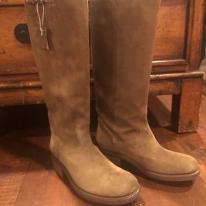 Free Lance Cognac Suede Riding Boot